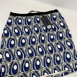 NWT‎ Miss Wu by Jason Wu Blue Black & White Print Mini Skirt Size 8